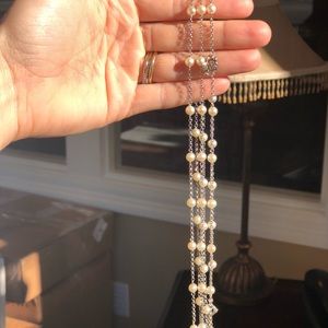 David Yurman 60” chain with pearls